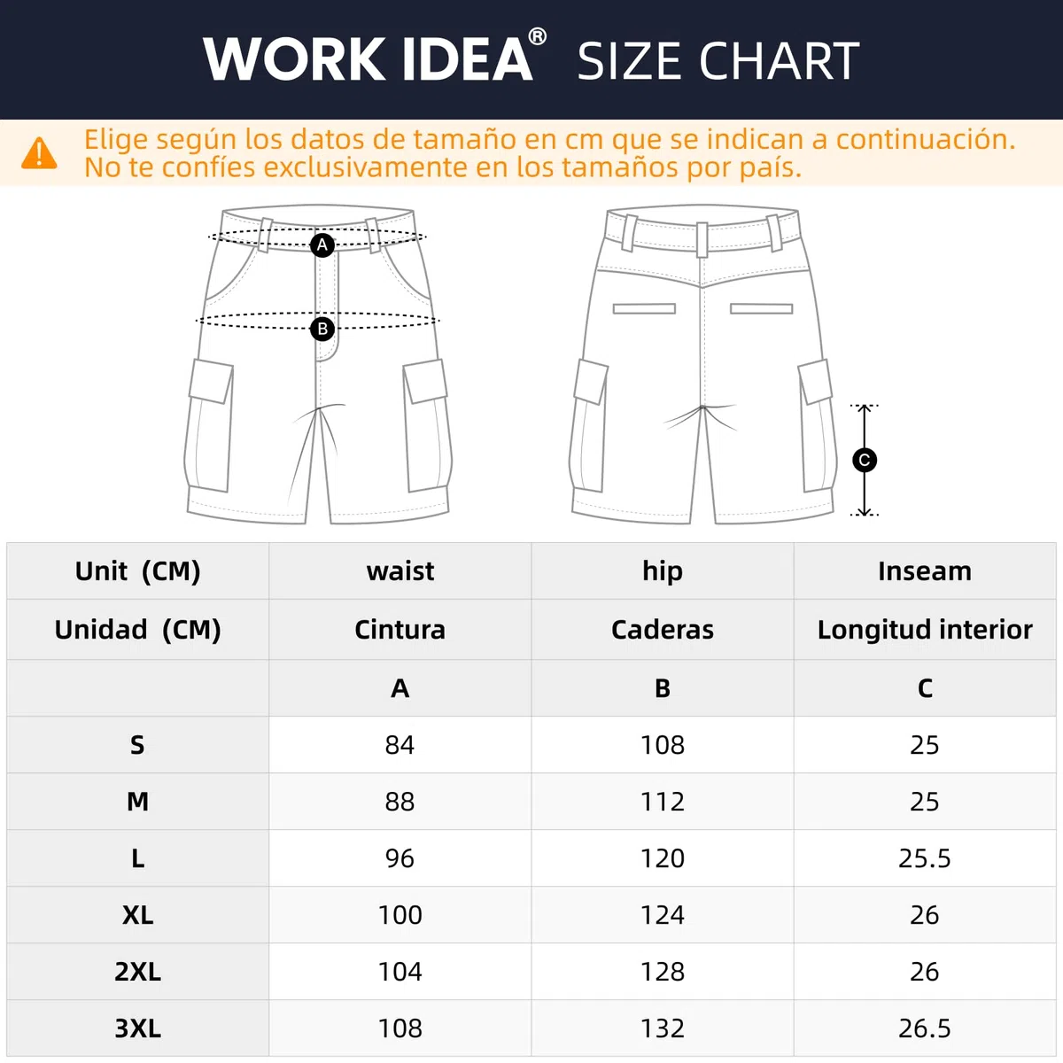 WORK IDEA Pantalones Cortos de Trabajo para Hombre, Pantalones Cortos de Verano Resistentes para Combate, múltiples Bolsillos, Bolsillos Cortos Desmontables