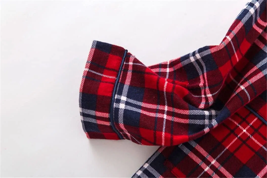 Conjunto de Pijama de Invierno para Mujer,Franela de algodón, Pantalones Largos, Traje para Dormir, 16 M