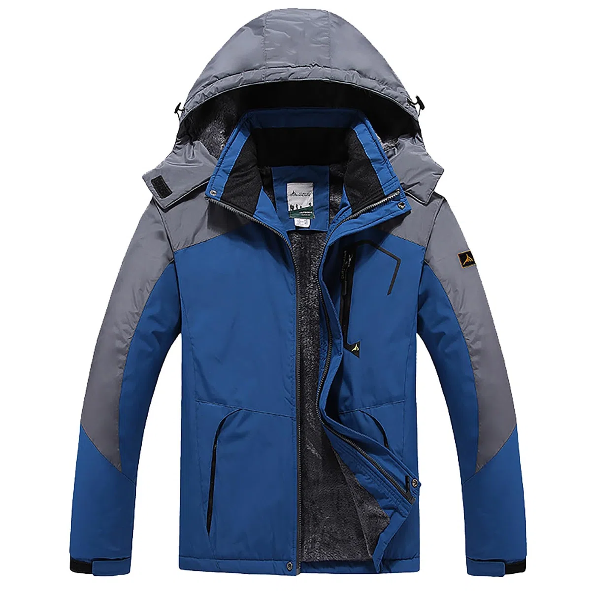 Chubasquero para hombre, ligero, forrado, impermeable, chaqueta de invierno para mujer, chaqueta de entretiempo larga con capucha, chaqueta de plumón para senderismo, tallas grandes, chaqueta
