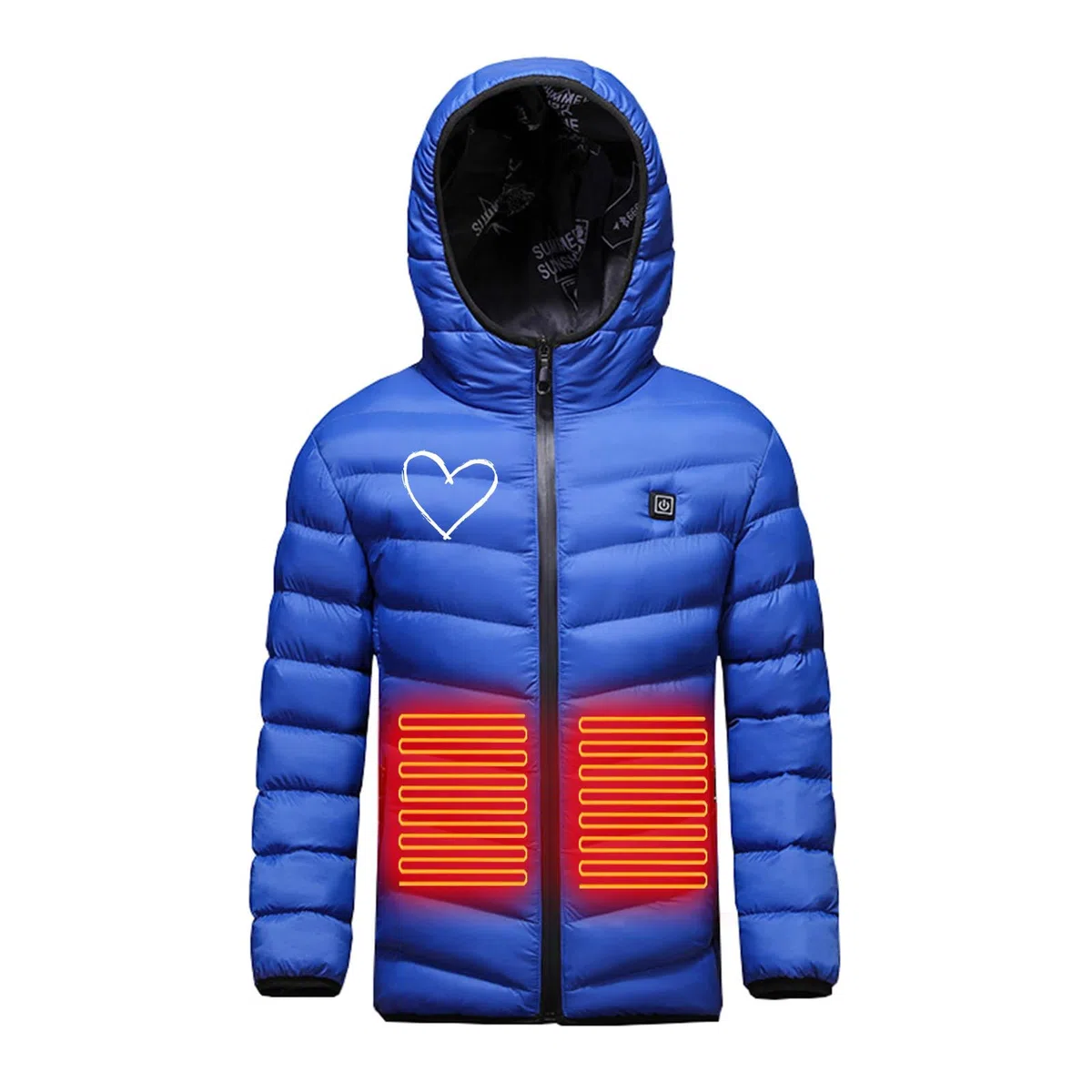 Chaqueta Calefactable Niños, Abrigo Calefactable Eléctrico USB 3 Temperaturas Ajustables, Lavable Ropa de Plumón Calefactor de Invierno para Pesca, Caza y Esquí Recargable Chalecos Cálidos