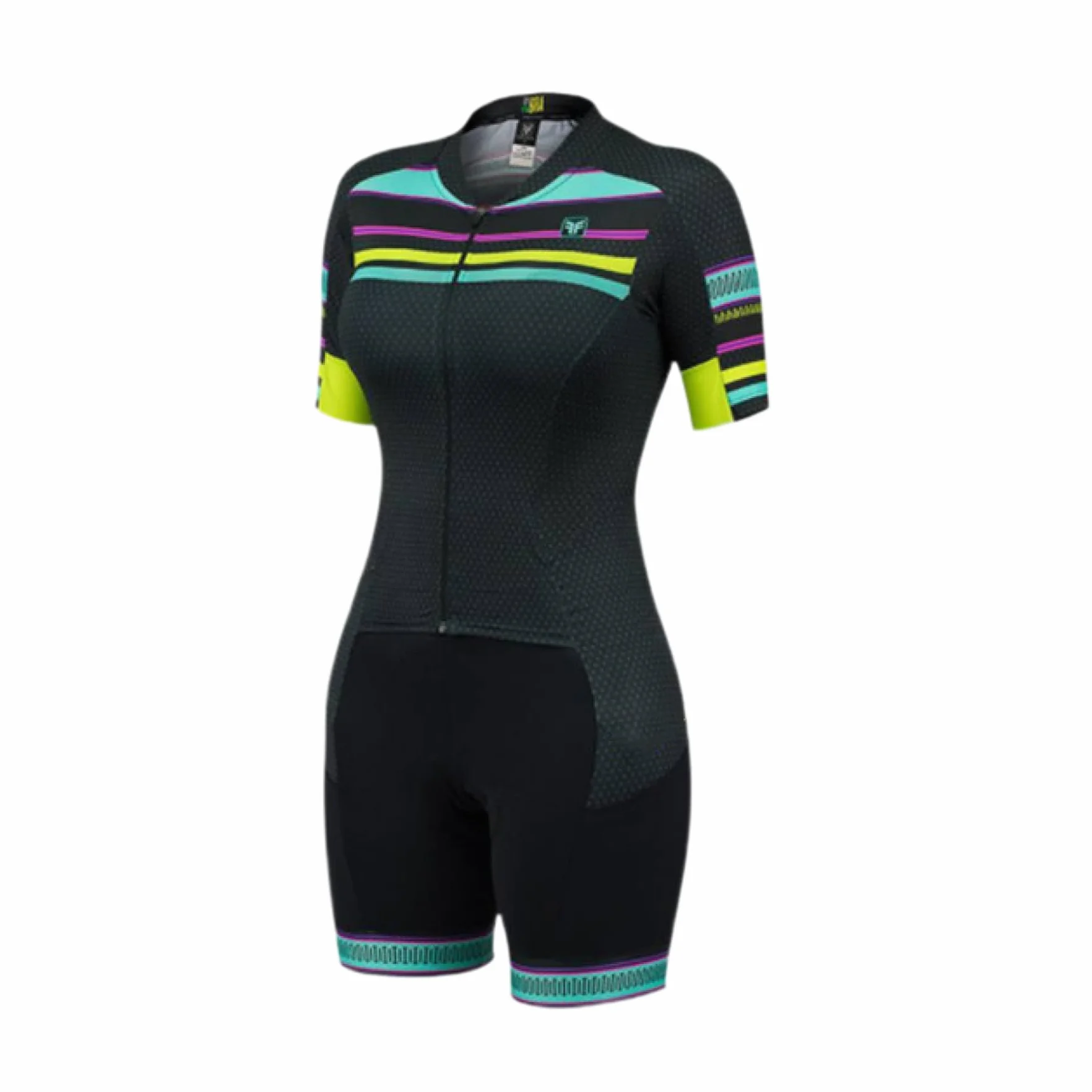 Traje de baño de manga corta para mujer, para triatlón, bicicleta, carretera, deporte, correr, traje de baño