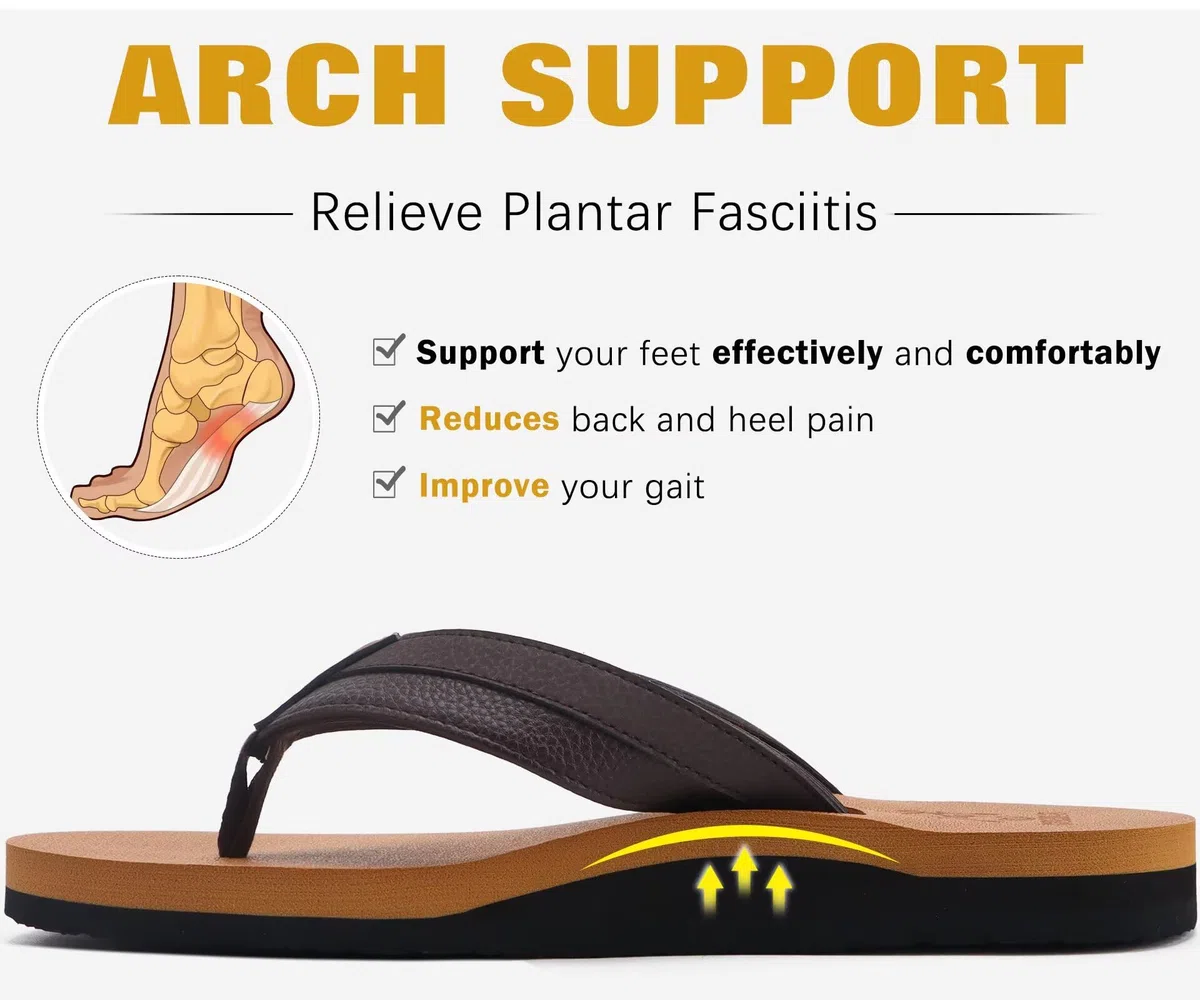 KuaiLu Chanclas Hombre Verano Playa Piscina Comodas Cuero Flip Flops Planas Caminar Antideslizante Yoga-Espuma Sandalias De Dedo