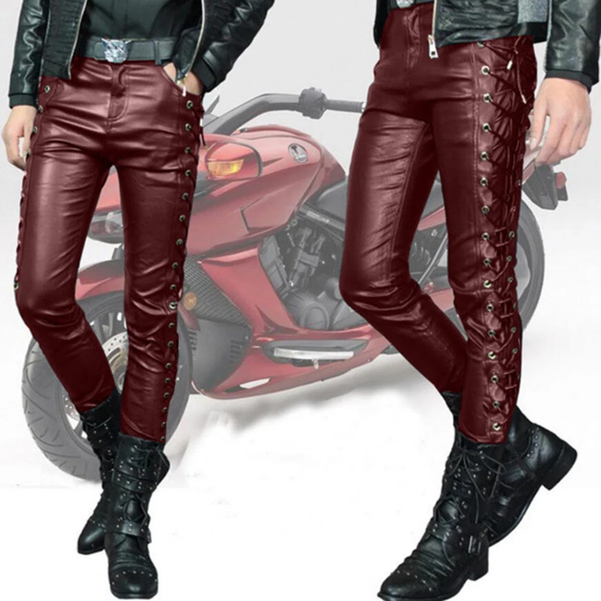 Generisch Pantalones de chándal para hombre, pantalones deportivos monocromáticos para hombre con cordones, pantalones de ocio, pantalones deportivos para hombre