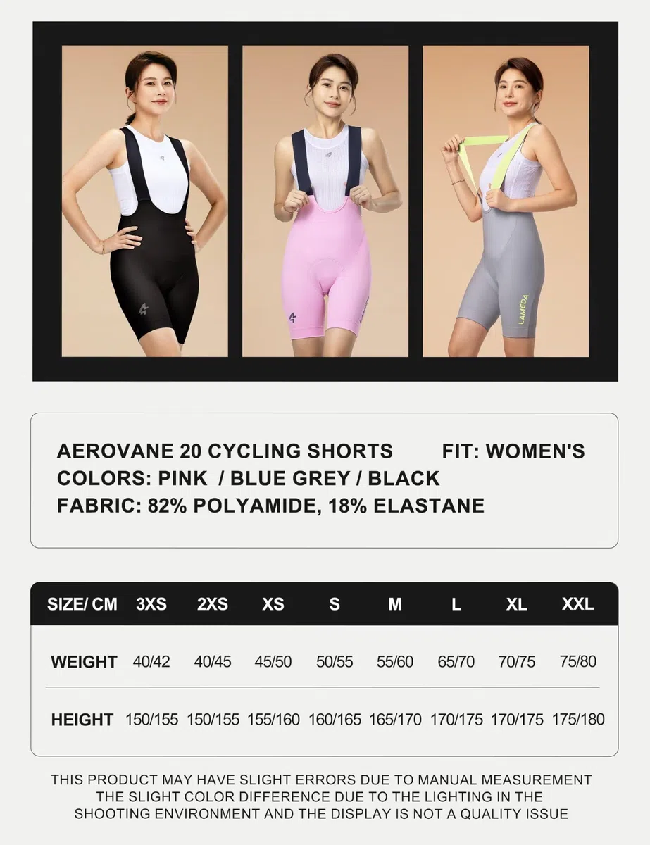 LAMEDA Culotte Ciclismo Mujer Verano Protección Solar Pantalones Cortos para Bicicleta de Carretera Transpirable Amortiguación Rose-S