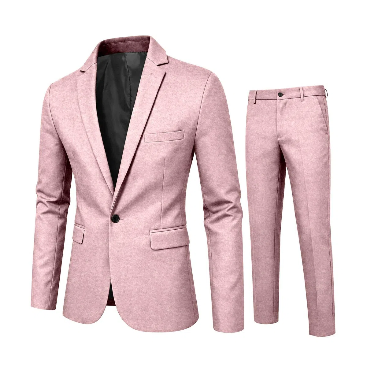 Pantalones de Vestir Ajustados de Dos Piezas para Negocios Formales, Bodas y Chaqueta de Esmoquin para Novio, de poliéster, fácil de Lavar y Secado rápido, Ideal para Actividades al Aire Libre