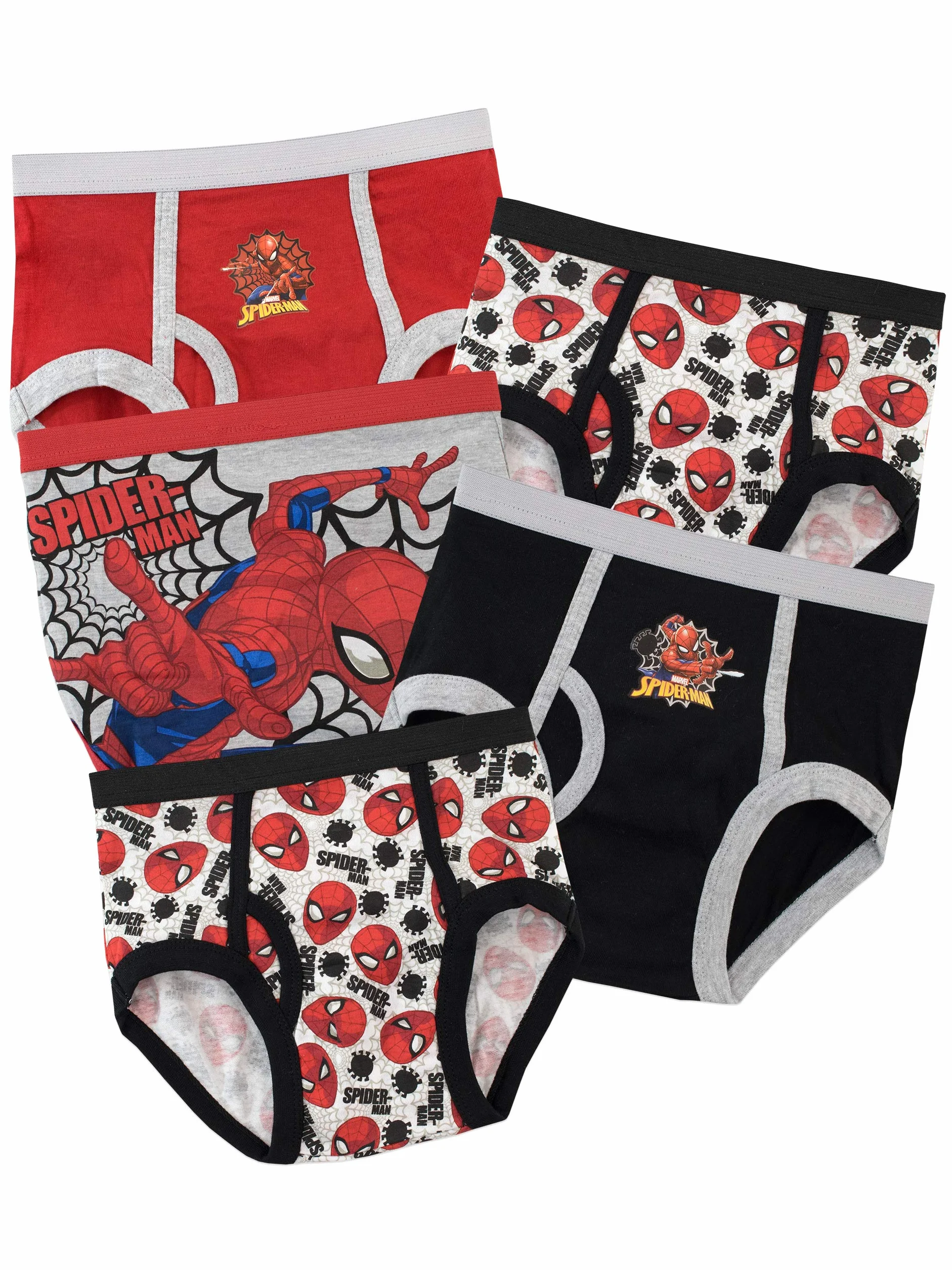 Marvel Ropa Interior para niños Spiderman - Paquete de 5