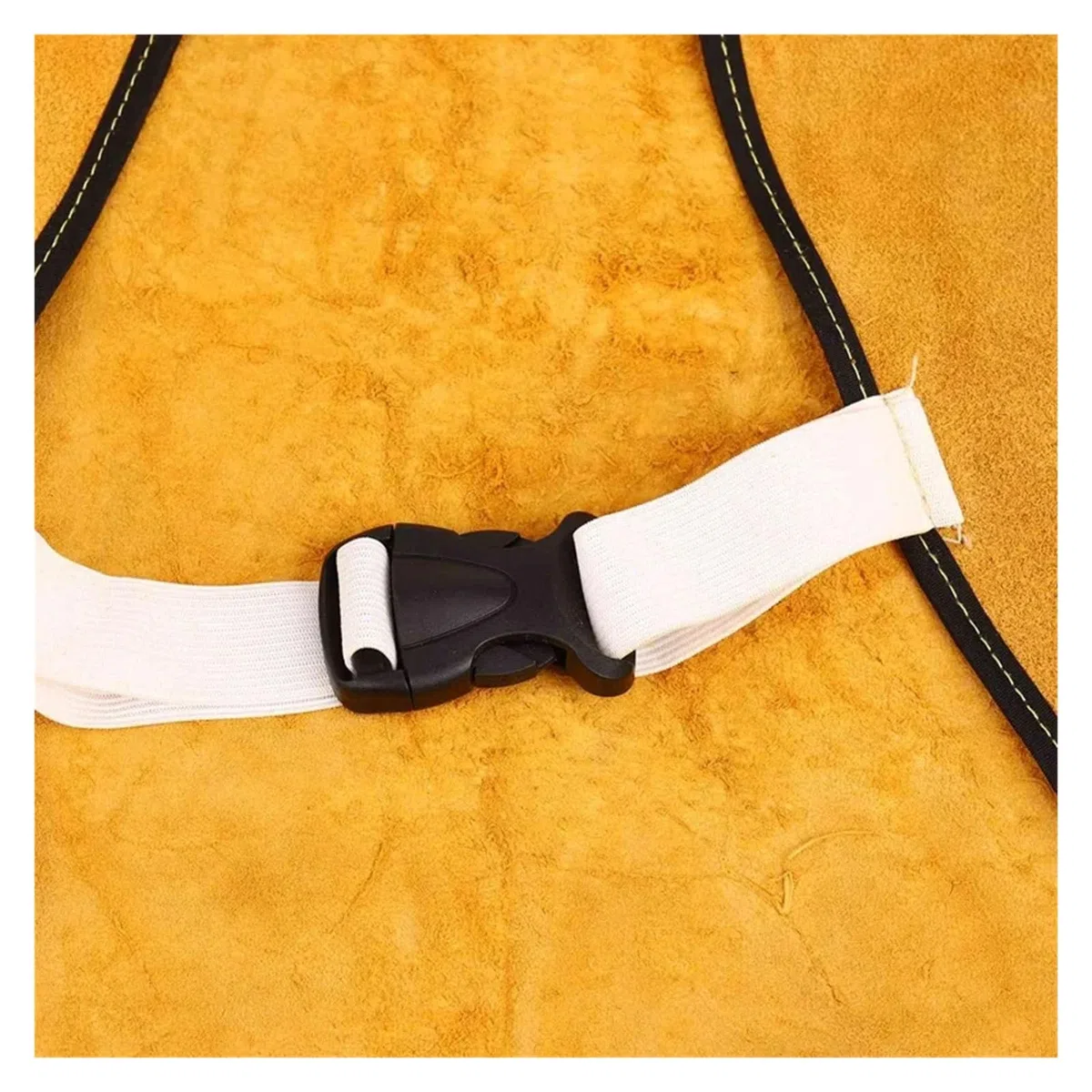 Protección para soldadura, Delantal de soldadura de 120Cm, ropa protectora de soldador de manga larga retardante de llama, cuero partido, resistente al fuego