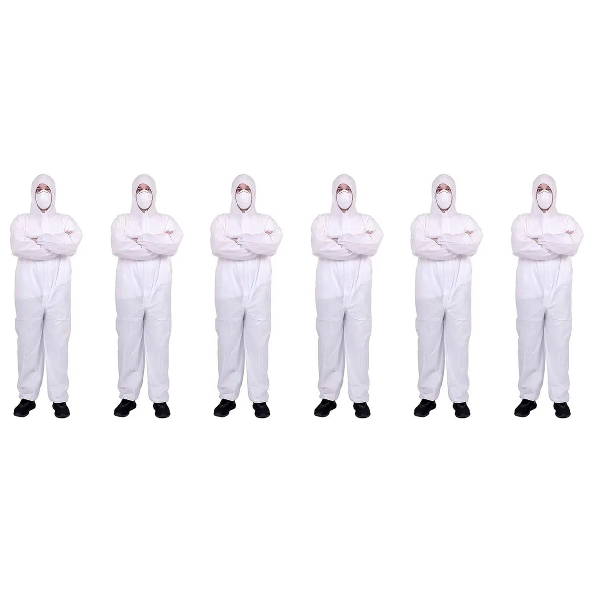 Tradineur - Traje Protector de Trabajo, Mono desechable, Integral, Multiusos, protección, Pintura, Bricolaje, mecánica (Blanco - Talla única - Unisex)