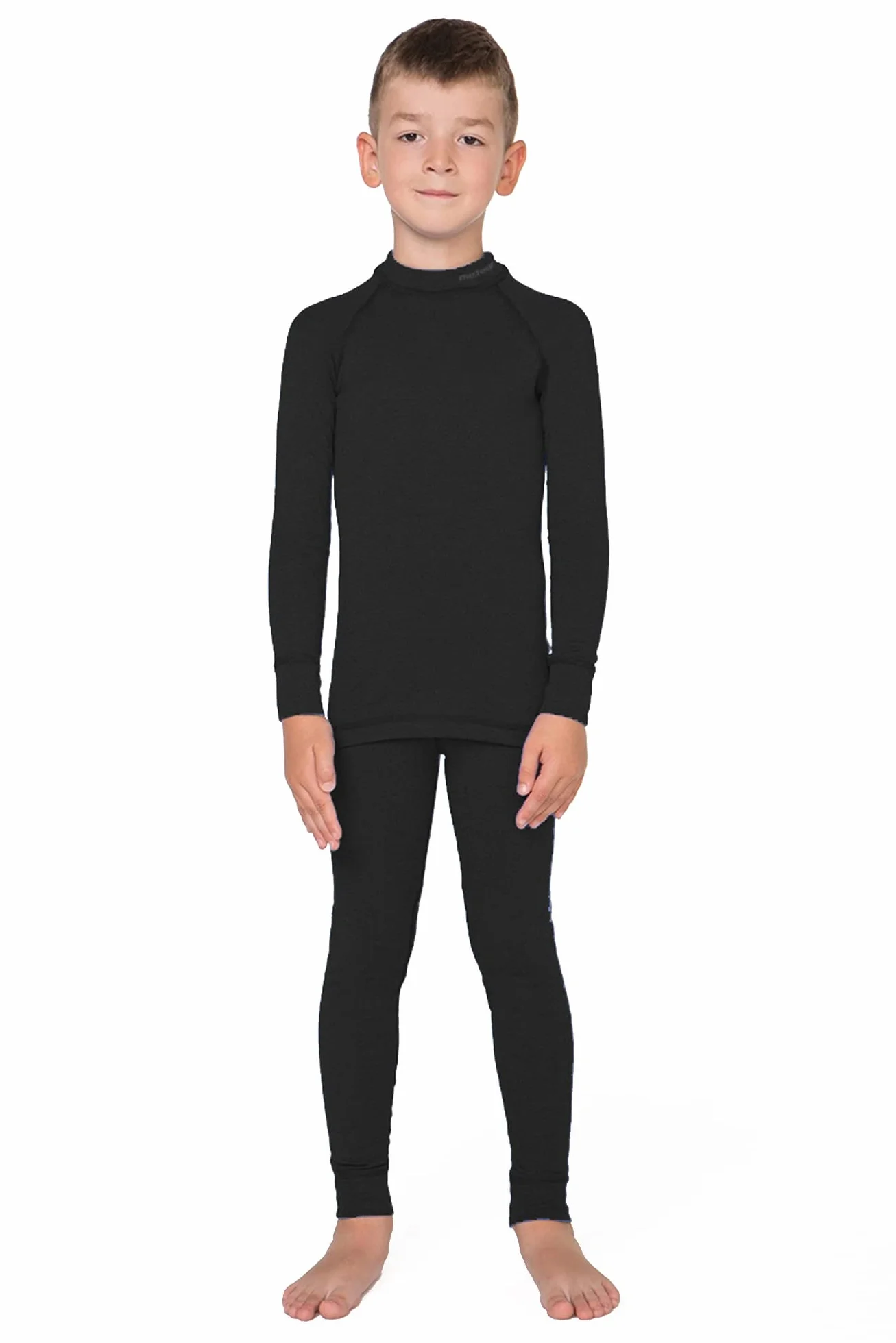 meteor Conjunto Ropa Interior Térmica para Niños - Camiseta de Manga Larga y Pantalón - Set Infantil Elástico para Esquí Snowboard Acampada y Senderismo para Niño y Niña