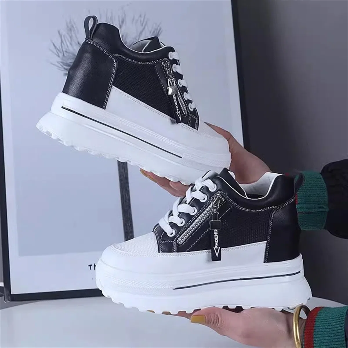 Nuevas Zapatillas De Deporte Zapatos De Plataforma Alta Moda Casual Chunky Sneakers Zapatillas Vulcanize Mujer Zapatillas para Correr Al Aire Libre