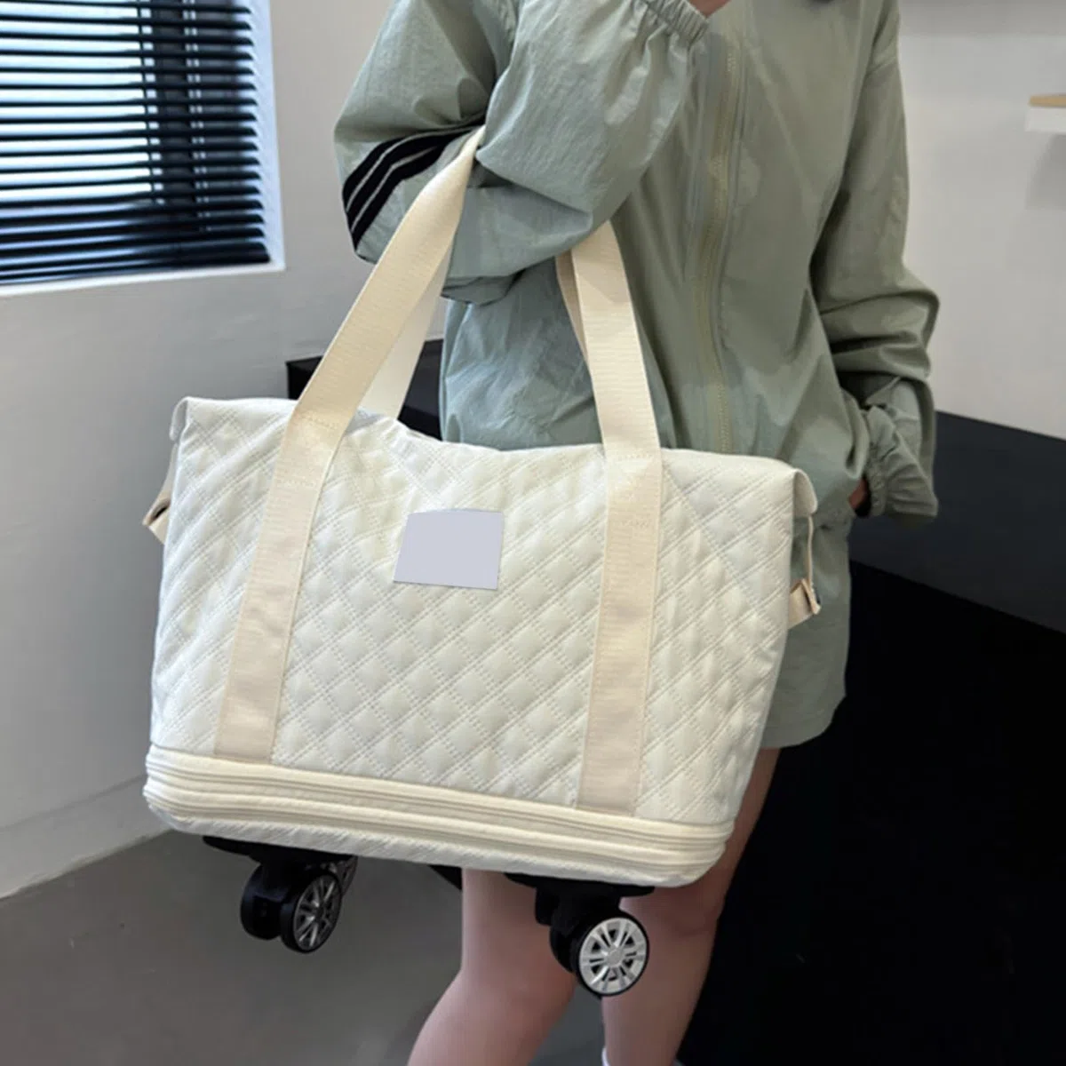 Bolsa De Viaje Plegable Ampliable, Bolsa De Viaje con Ruedas | Bolsa de viaje con ruedas Bolsa de para llevar | Equipaje de mano extensible, bolsa de viaje de gran capacidad para gimn
