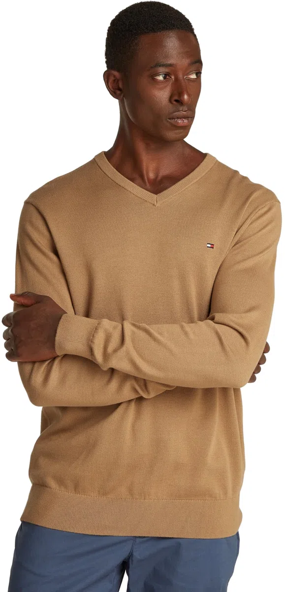 Tommy Hilfiger Jersey Hombre Essential Cotton con Cuello de Pico