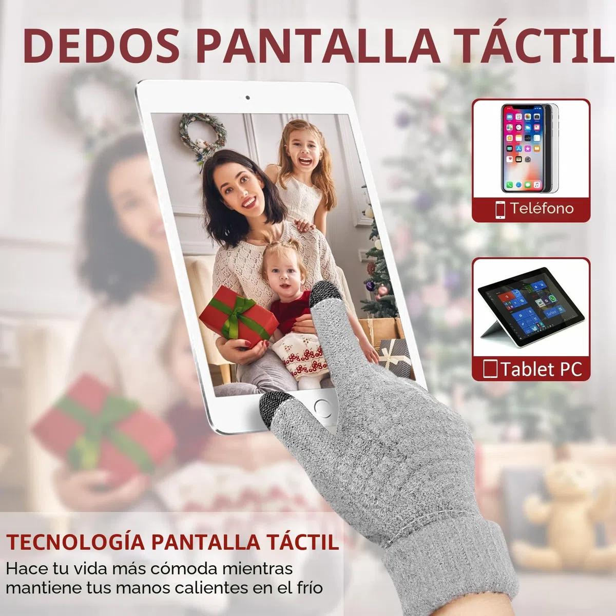 Conjunto Bufanda y Gorro y Guantes Mujer Antideslizantes Calcetines Mujer Gorro Invierno Mujer Invierno Regalos Navidad Mujer Orejeras Invierno Mujer Guantes Tactiles Mujer