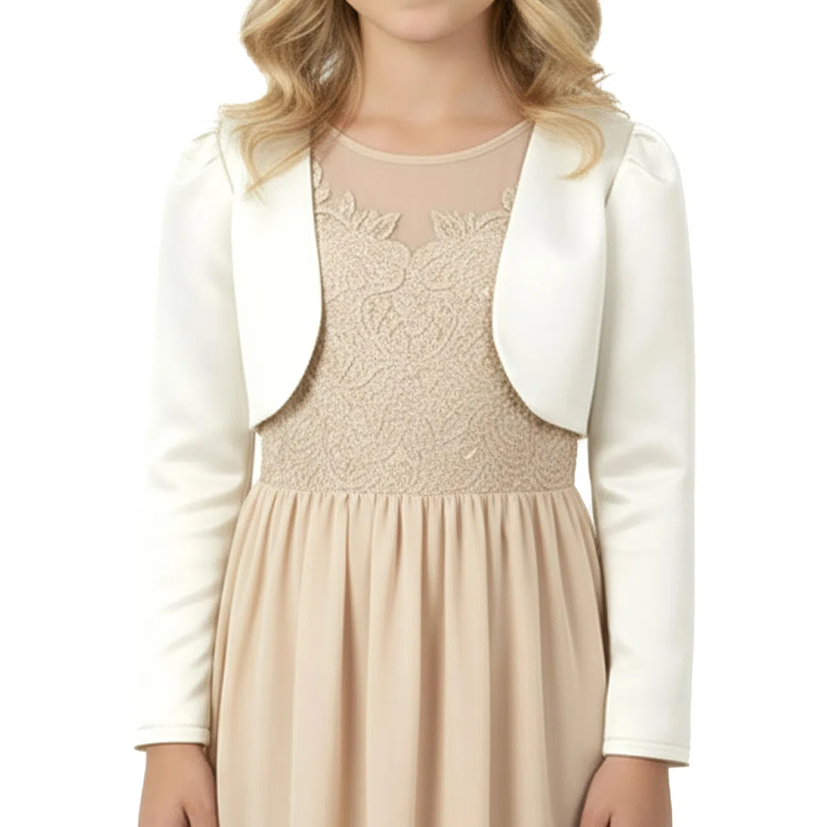 BlackButterfly Niñas Satín Manga Larga Bolero