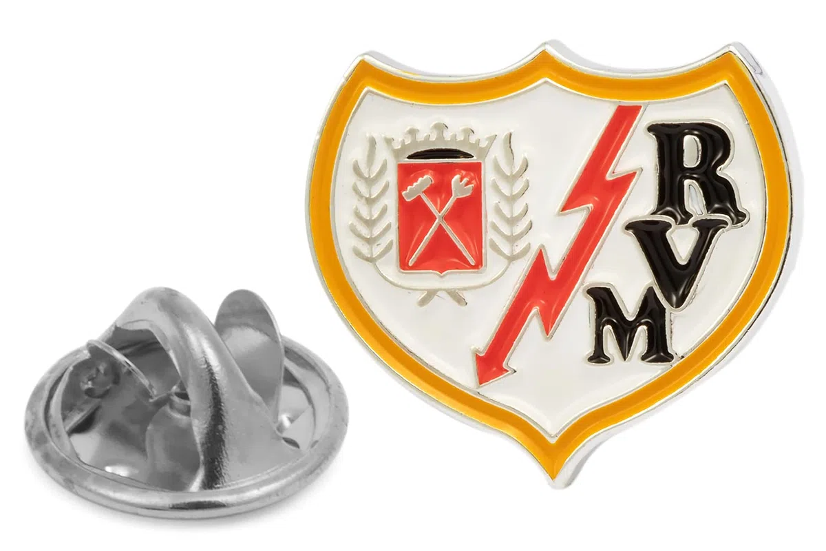 Gemelos para Camisa y Pin de solapa del Rayo Vallecano de Madrid Esmaltado a color -20x15mm