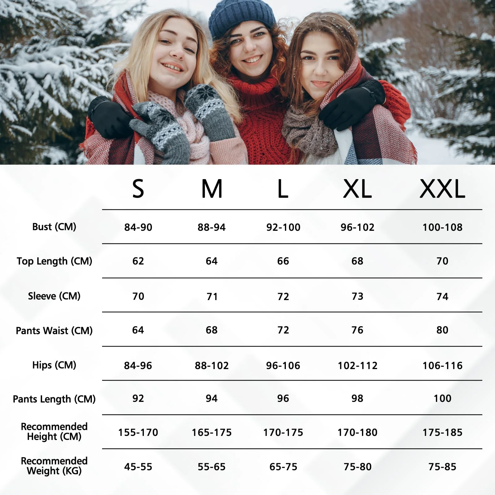 Ropa Termica Mujer, Conjunto Ropa Interior térmica Invierno Frio Extremo - Transpirable Manga Larga Camiseta Termica y Pantalon,térmica Ropa Interior para esquí,Moto