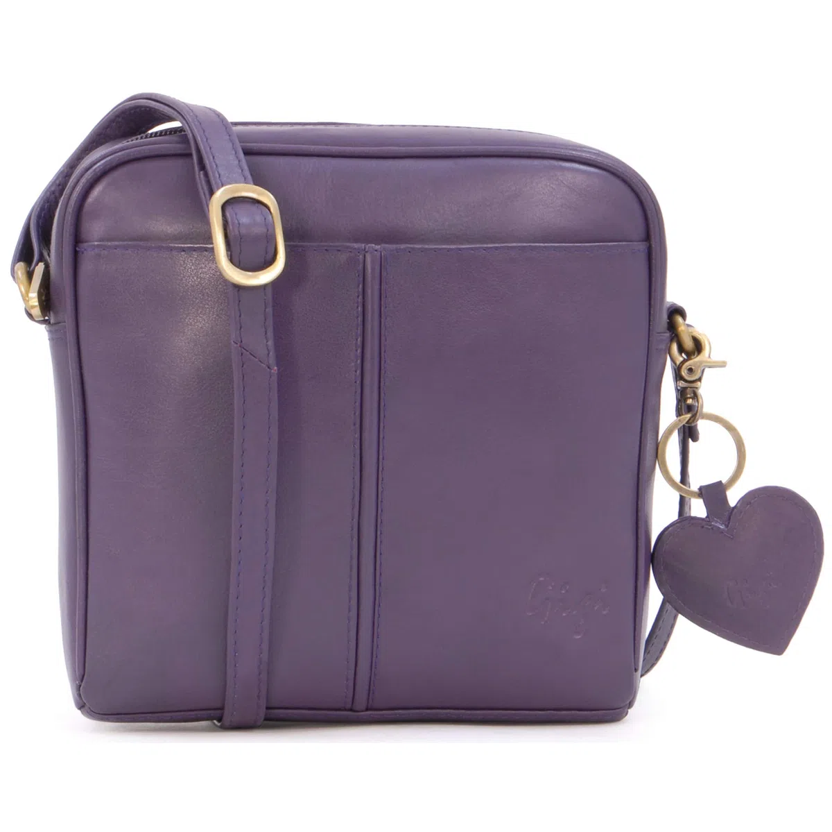 Gigi - Bolso Bandolera Pequeño de Piel Auténtica - Bolsito Cruzado con Correa Ajustabl - Bolso de Mano para Mujer - Othello 22-29