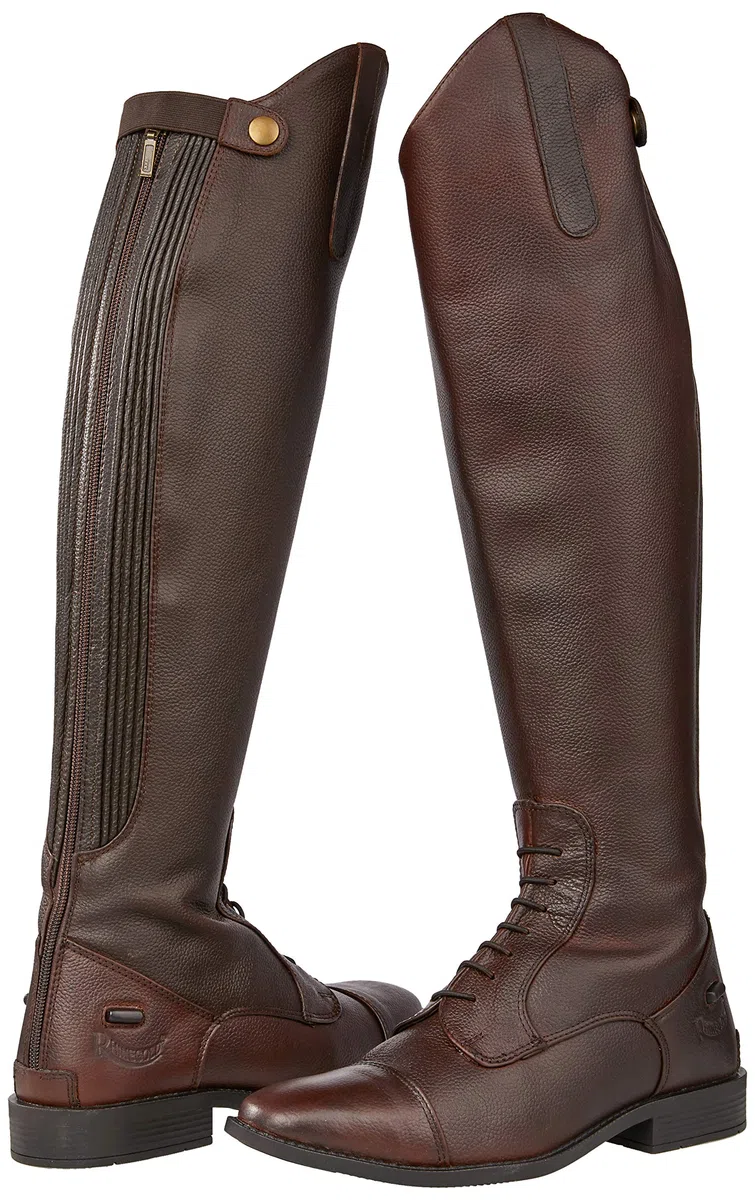 Rhinegold Elite Luxus - Botas de equitación de Piel con Cordones, Color marrón