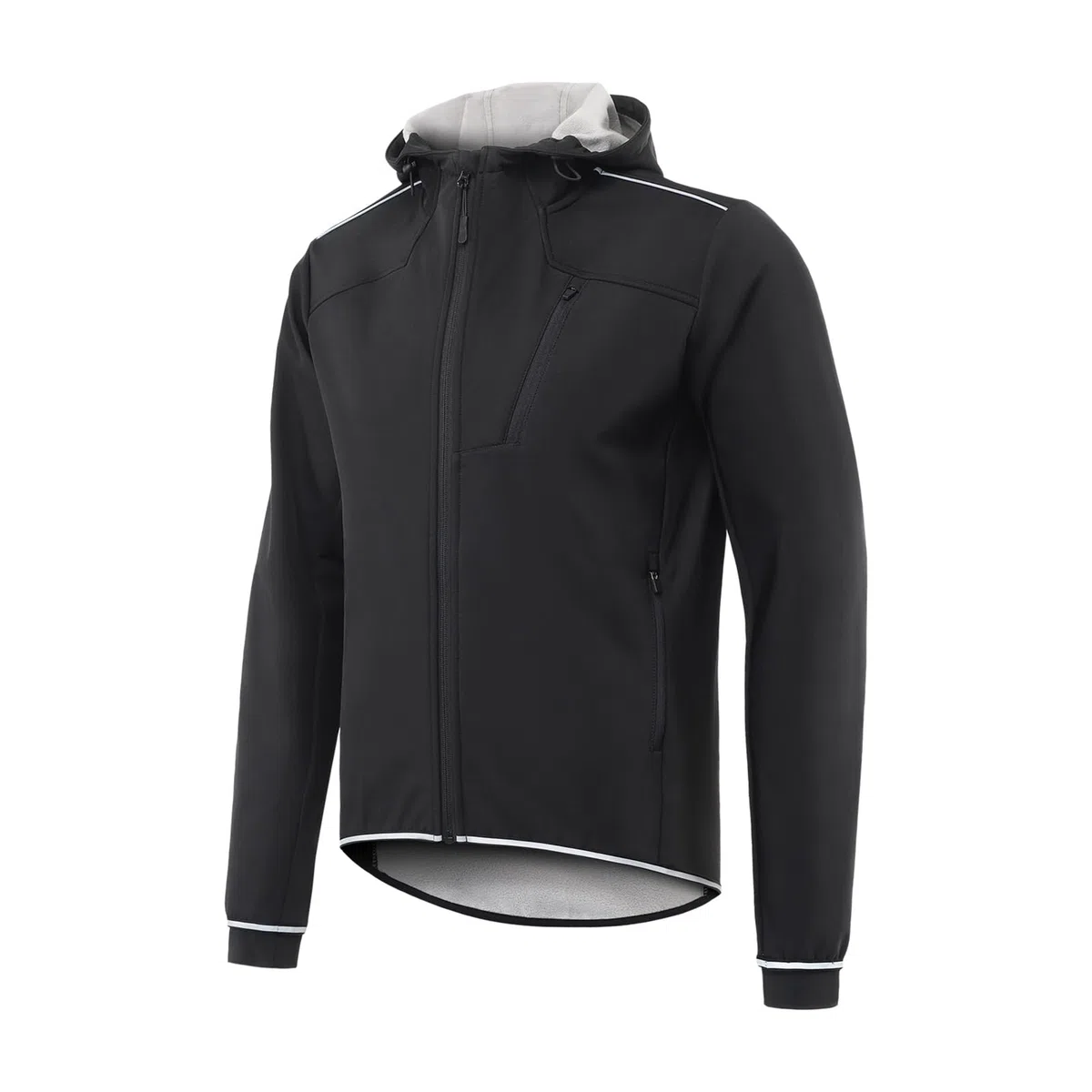 Chaqueta de Montar de Invierno Térmica con Diseño Reflectante para Ciclismo Al Aire Hombres Puños de Punto Transpirables Talla M/L/XL (L)