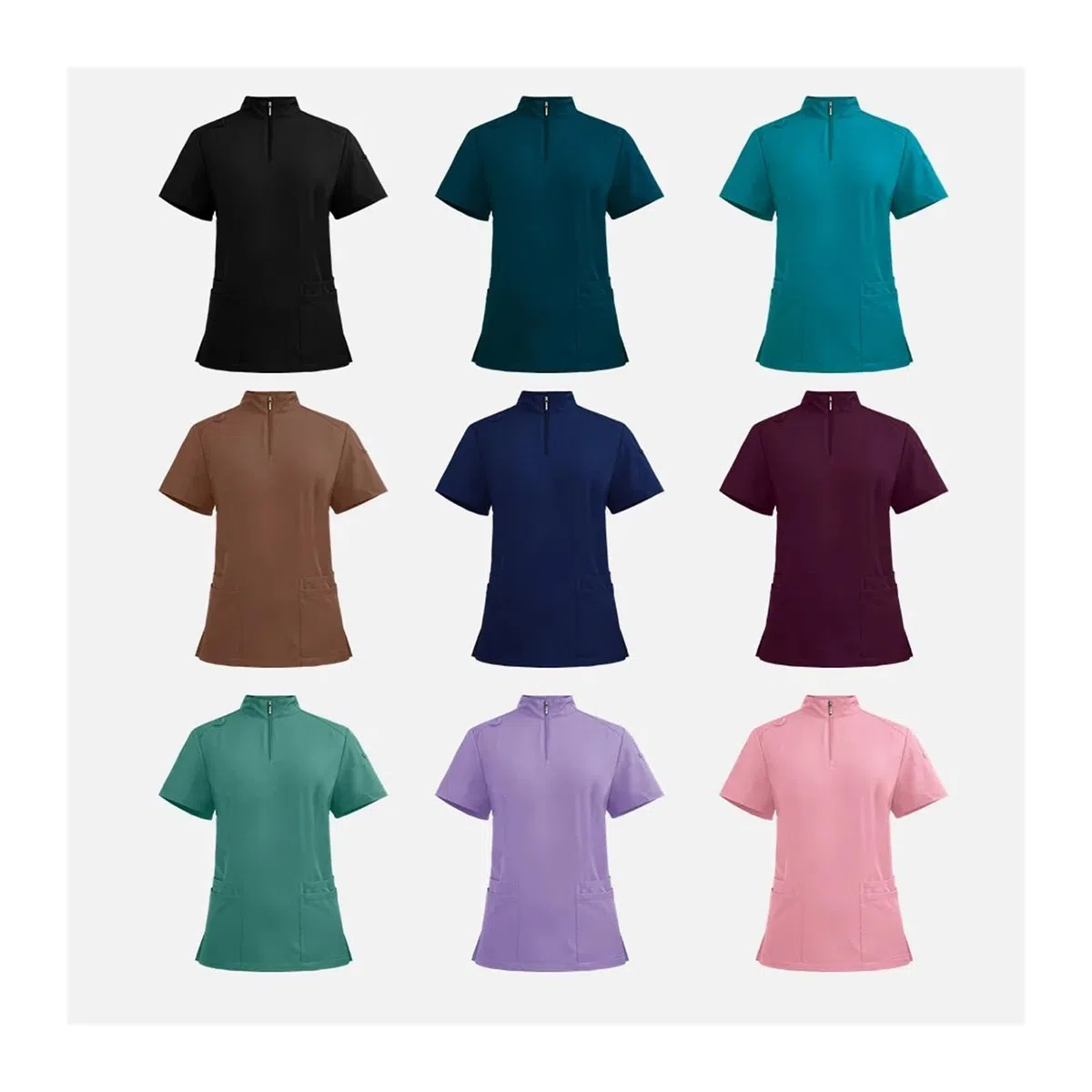 Monos Médicos Conjuntos de Uniformes médicos for Mujeres y Hombres, Camisetas, Pantalones, Ropa de Trabajo for clínicas dentales y Salones de Belleza(Wine Red,XXL)