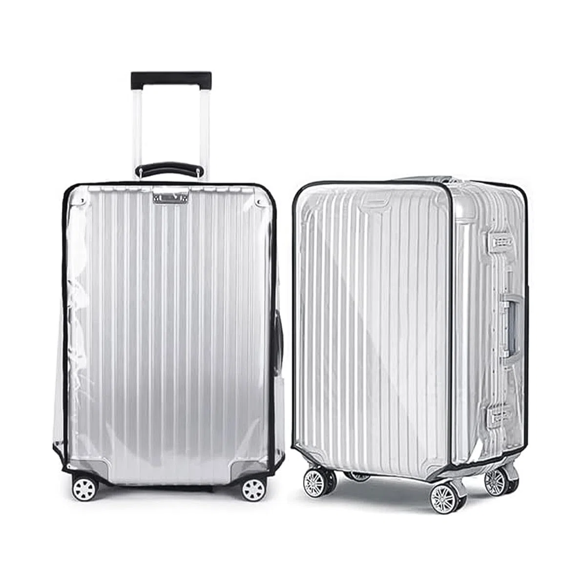 Sarini Paquete De 2 Fundas para Maletas,Cubierta Protectora para Maleta Transparente,Impermeable,Cubierta para Equipaje,PVC para Maletas De 30 Pulgadas