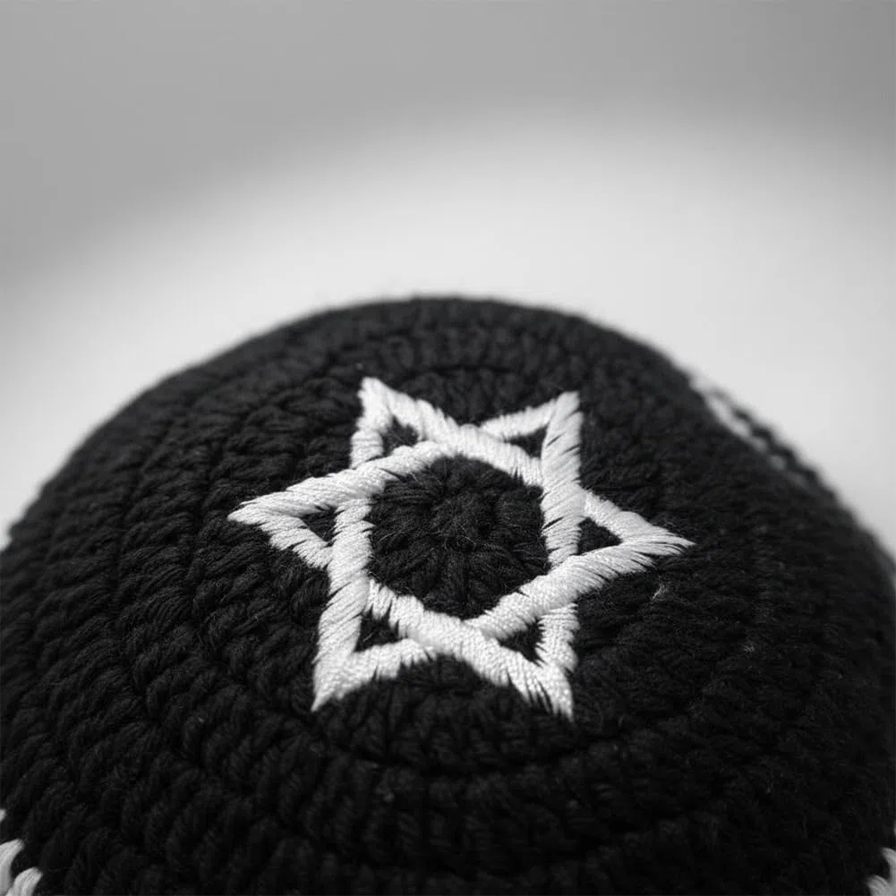 Kipá De Punto Bordada Yarmulke Kipá Judía Yarmulka Sombrero Yarmulka Hombres O Niños