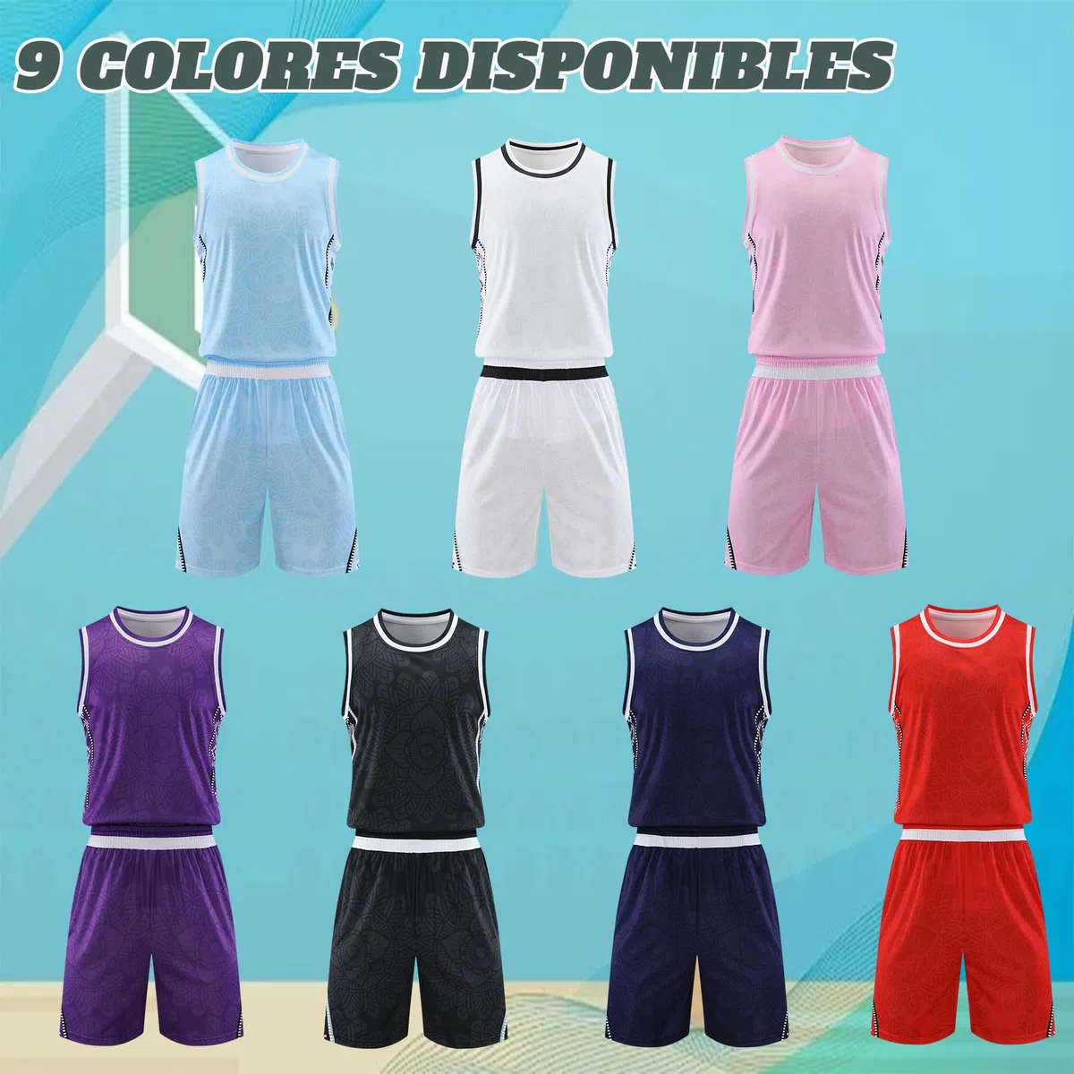 Conjunto de Camisetas de Baloncesto Personalizadas para Adultos Niño con Su Nombre, Número, Nombre del Equipo, Logotipo