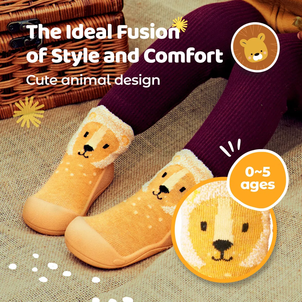 Attipas Zapatos Primeros Pasos Bebé Modelo Zootopia Lion (Numeric_21_Point_5)