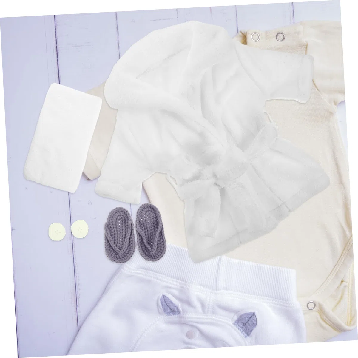 Ciieeo Kit de Bata de Baño para Fotografía de Recién Nacidos Juego de Toallas para Bebé Toalla de Baño para Niños Pequeños Capucha Polar Coral Bebé