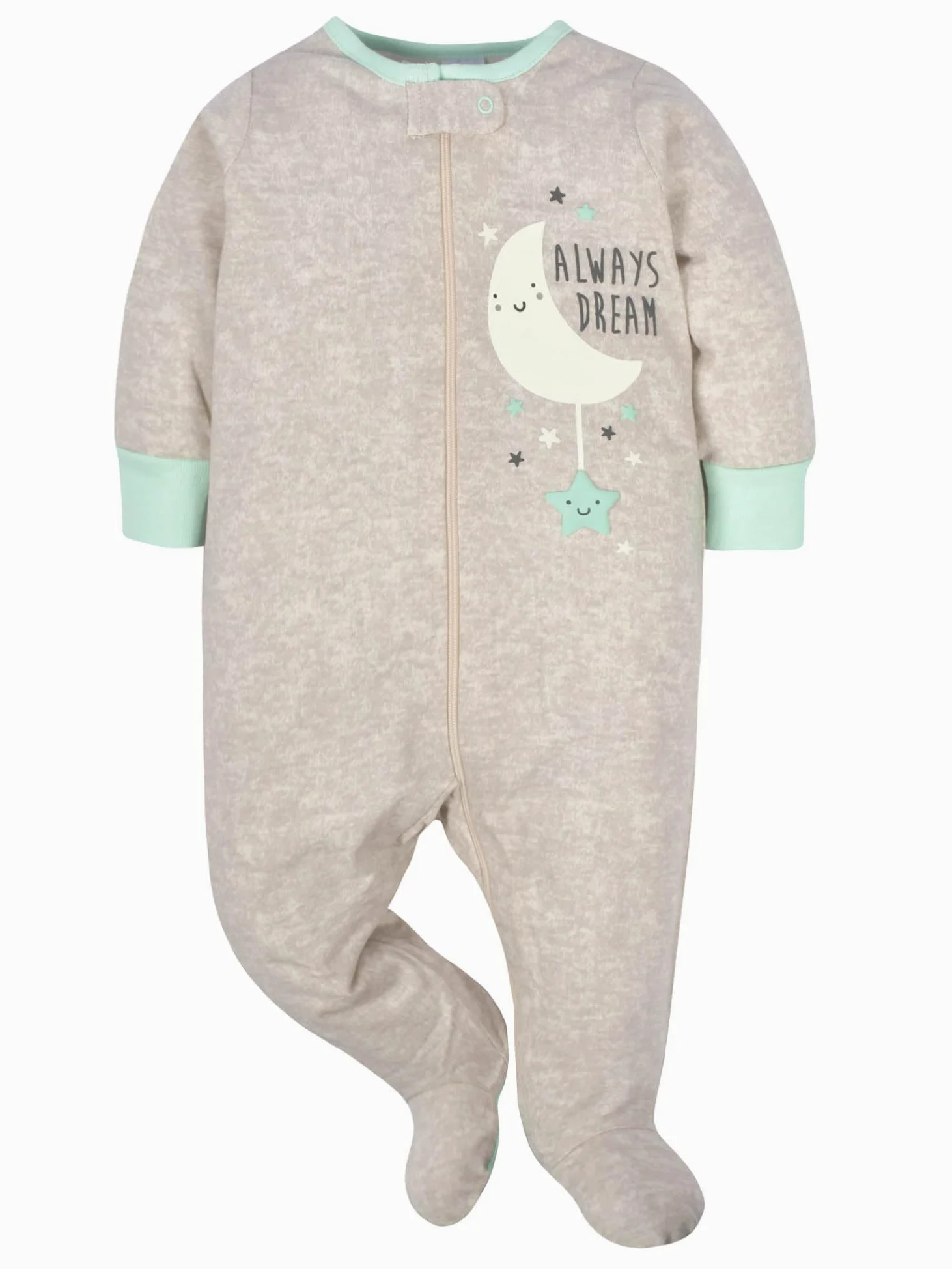 4 Pack Baby Boy or Girl Unisex Elephants Sleep N' Play with Mitten Cuffs
