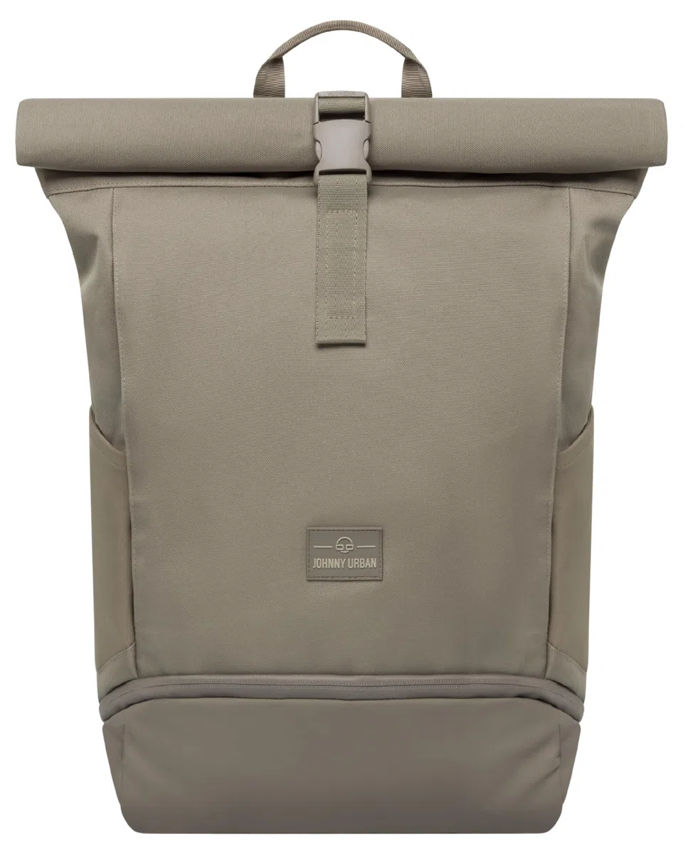 Johnny Urban Mochila Enrollable Mujer Hombre Gris - Allen Large - Grande Bolso para Escolar, Universidad, Trabajo - Compartimento para Portátil - Repelente al Agua