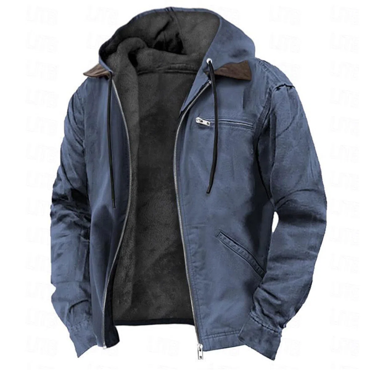 Generisch Chaquetas casuales para hombre | Nueva sudadera con capucha de moda con impresión 3D casual juvenil con cremallera