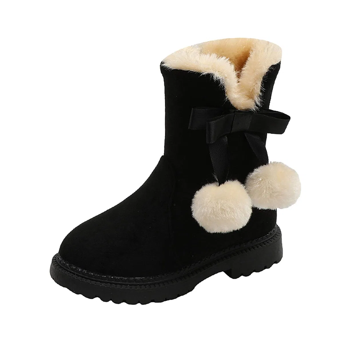 Botas de Nieve para Niñas con Suela Gruesa Antideslizante y Cierre Cremallera para Temporada Otoño Invierno