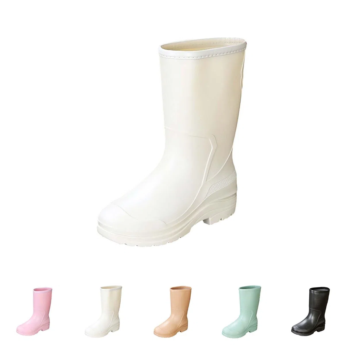 Botas de goma para mujer, con plataforma de media altura, para exteriores, antideslizantes, impermeables, para lluvia, cómodas, de jardín, para mujer, para pesca y exteriores