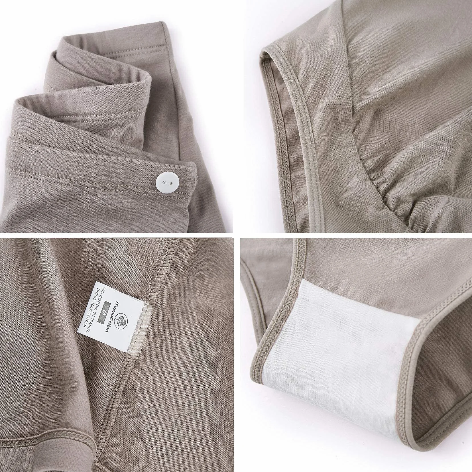 Mama Cotton Women's Over The Bump Maternity Bragas de Cintura Alta Cobertura Completa Ropa Interior de Embarazo múltiple (S-4XL)
