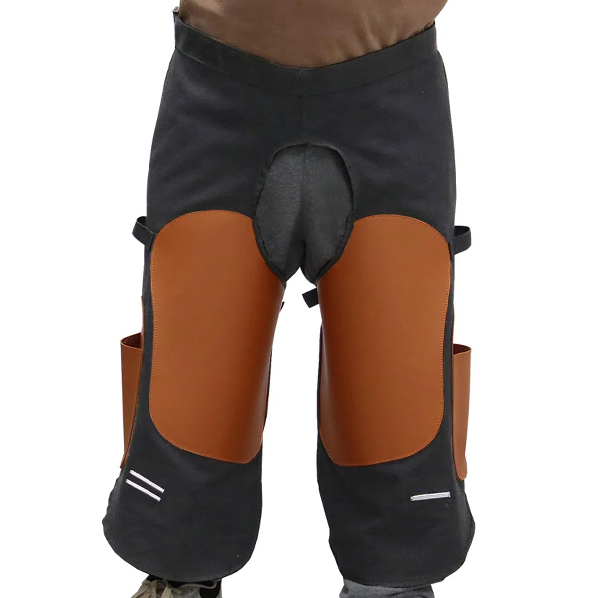 JINGLING Delantal para cuidado de caballos y herradores, pantalones de trabajo ajustables y robustos con dos bolsillos para herramientas, delantal de soldador para hombres | Para mecánico, maquinista