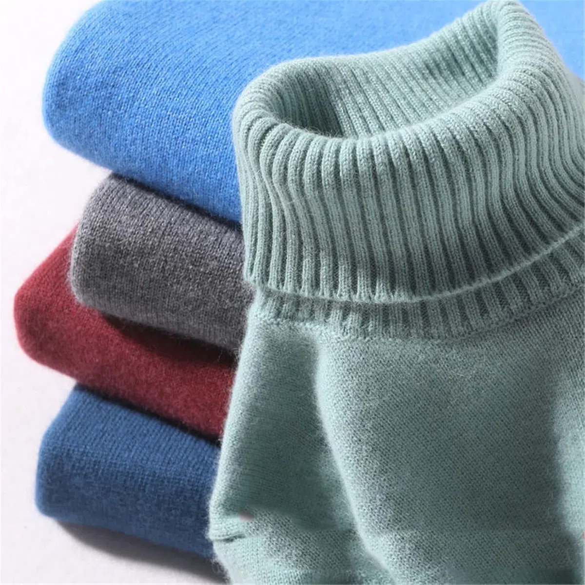 Jersey De Cachemir Para Hombre, Cuello Alto, Cálido, Ajustado, Lavable | Una Prenda Versátil Para Otoño E Invierno, Suave Y Agradable Para La Piel (Kamel L)