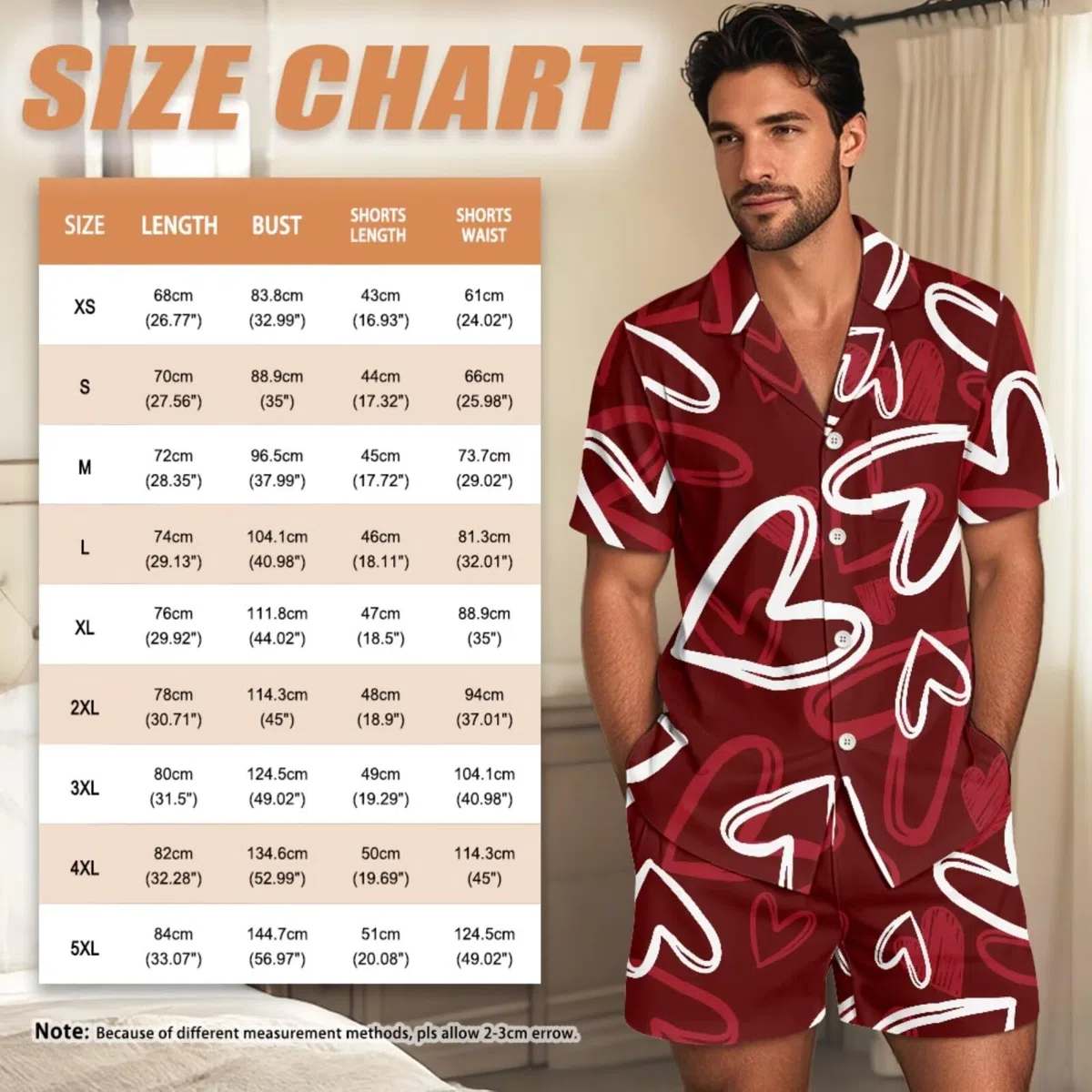 Conjunto de pijama de manga corta con botones a juego para parejas, para mujeres y hombres