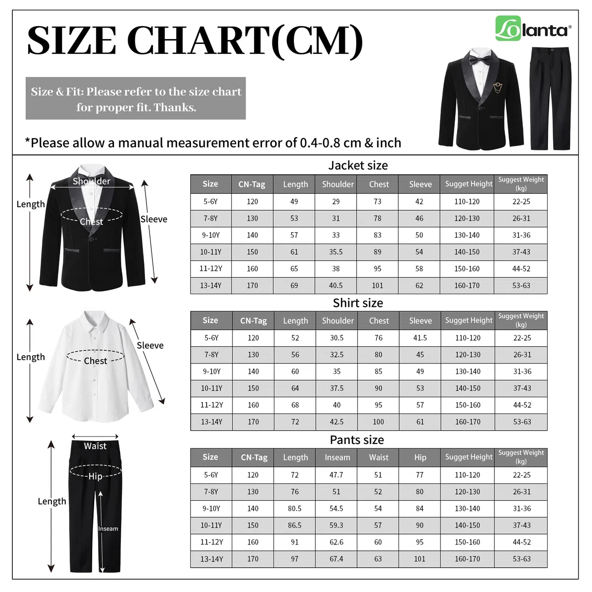 LOLANTA Traje de Esmoquin de Terciopelo para Niños, Traje Formal de Boda, Invierno, Juego Completo de 4 Piezas, Traje de Prom con Blazer, Pantalones, Camisa, Pajarita, Trajes de Esmoquin