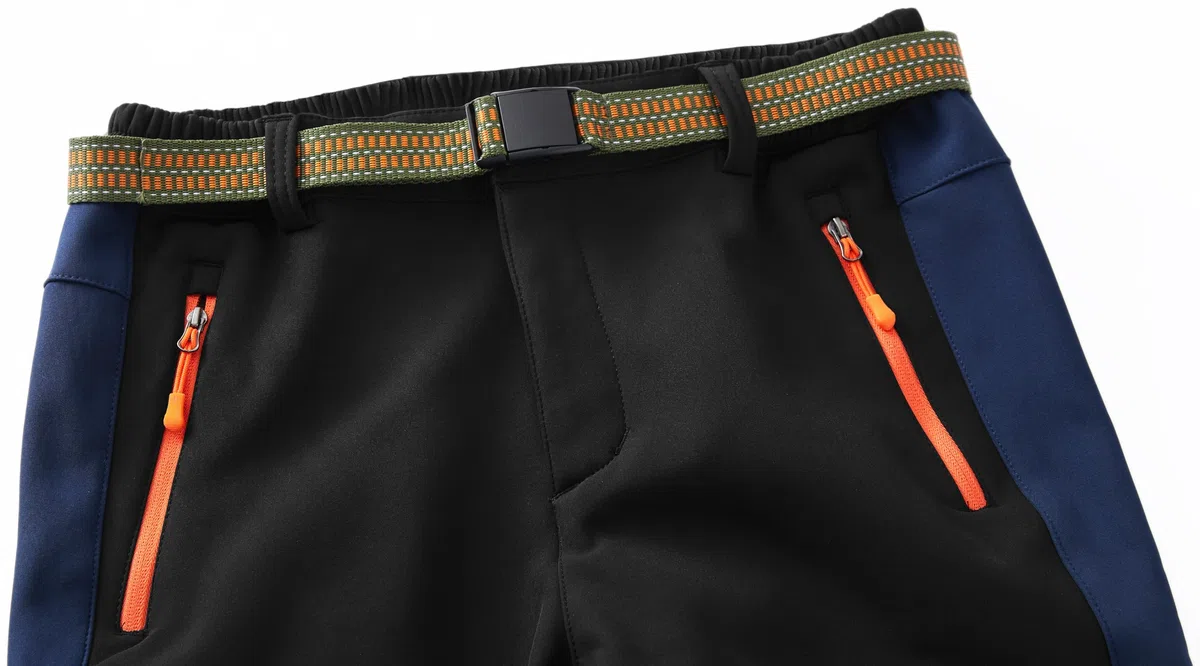 Pantalon Ski Enfant Imperméable Hiver Pantalon Randonnee Doublé Polaire Thermique Softshell Outdoor