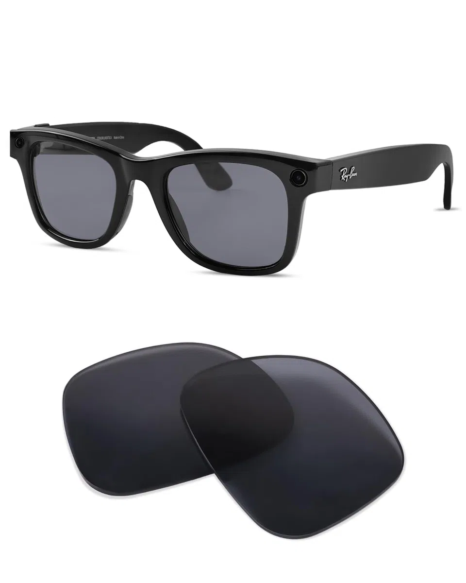 Lentes polarizadas de repuesto para Ray-Ban Meta Wayfarer RW4006 y Gen 2 RW4012 Regular (50-22)