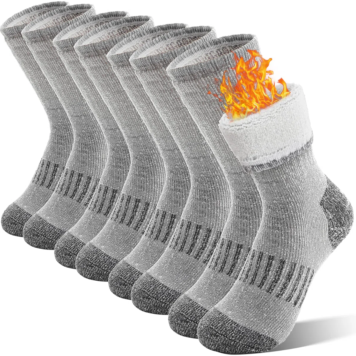Sandsuced Calcetines de senderismo de lana merino para niños, térmicos de invierno, cálidos y cómodos