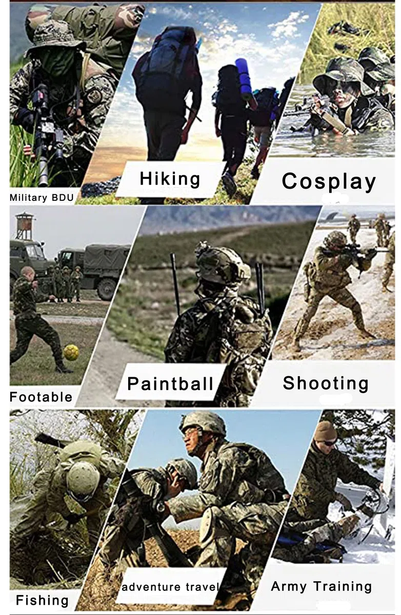 Tactical Gear Airsoft Camisetas Combate Pantalones Hombre Táctico Ripstop Multicam, Paintball Military, BDU, Uniforme de caza