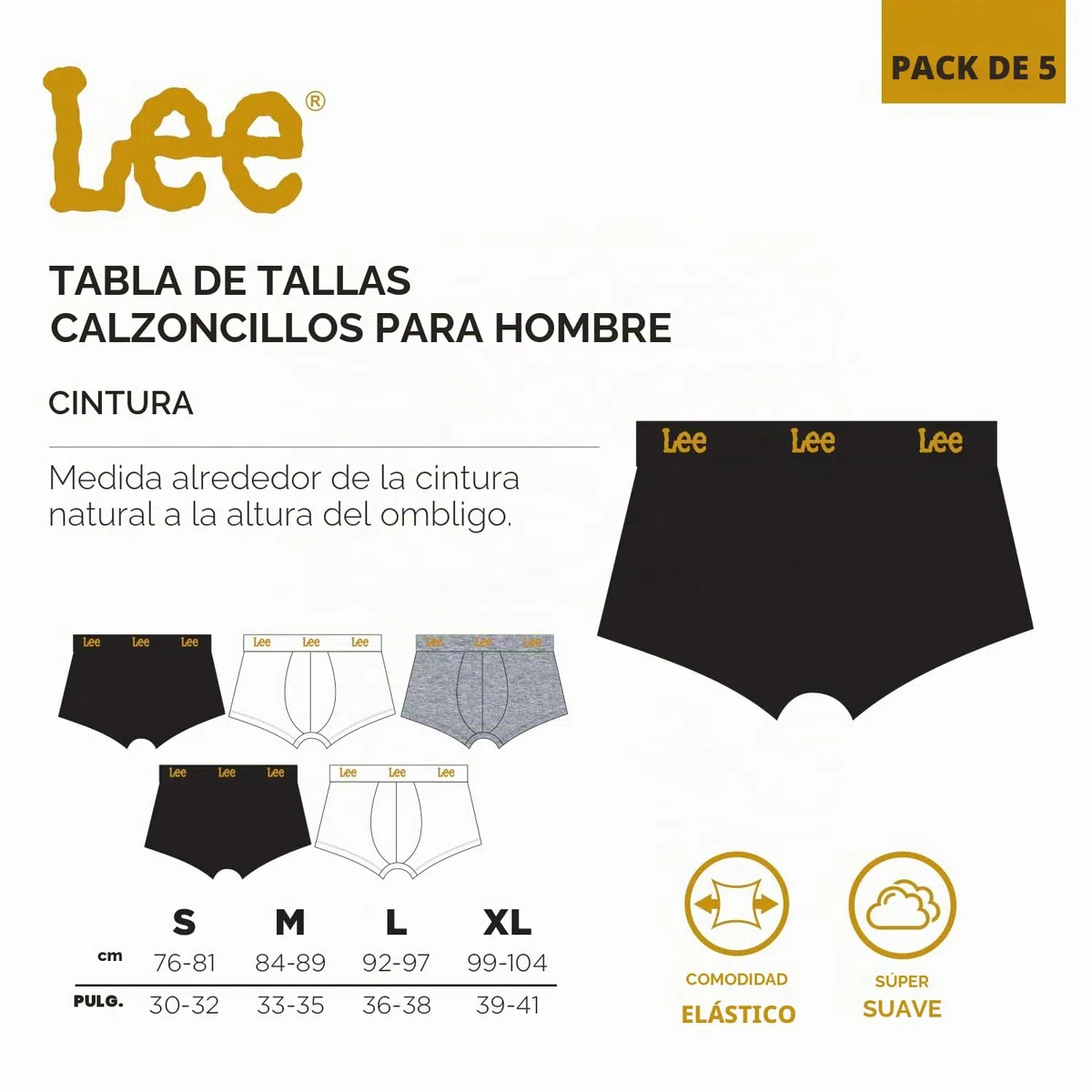 Lee Calzoncillos Hombre Boxer Algodón | Pack Boxer Hombre, Underwear Men Cómodo y Transpirable | Boxers Masculino con Cintura Elástica, Ropa Interior Hombre