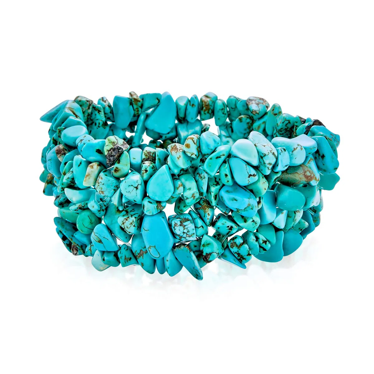 Bling Jewelry Gran Ancho De Color Teñido De Piedras Preciosas Chips Cluster Multi Strand Declaración Collar Llamativo Brazalete Brazalete Conjunto De Joyas Para Las Mujeres