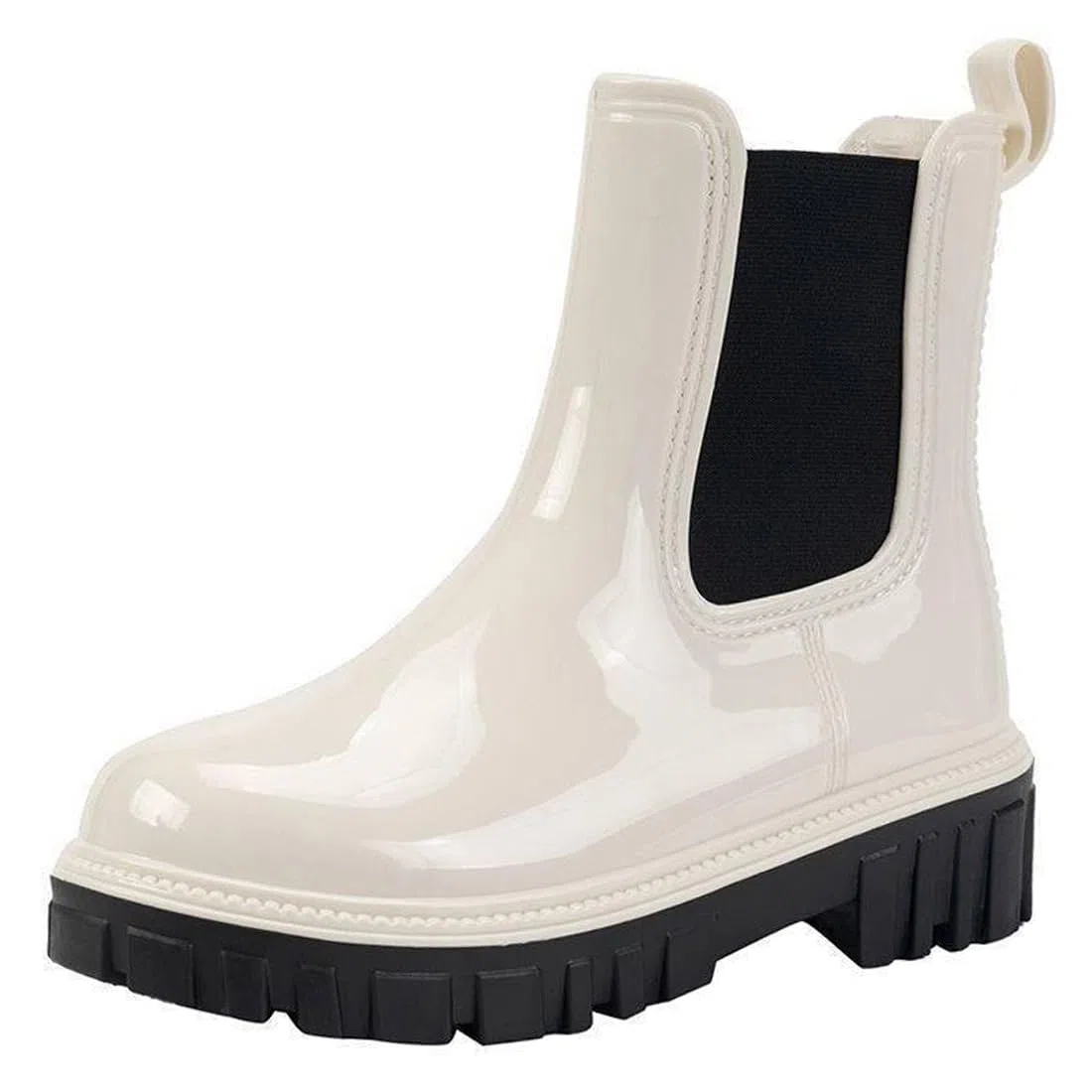 Harssidanzar Womens Ankle Rain Boots Waterproof Chelsea Boots,Antideslizante botas de lluvia y zapatos de jardín para las mujeres con plantillas cómodas HL211EU
