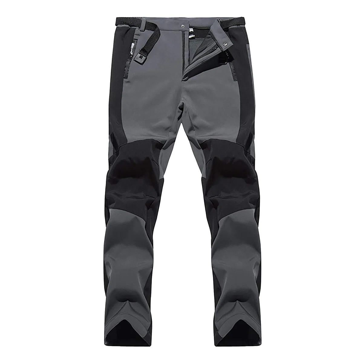 Pantalones de nieve para hombre, forrados de invierno, pantalones de senderismo para hombre, resistentes al agua, con cremallera, pantalones de esquí Softshell Slim Thermohose Outdoor Trekking