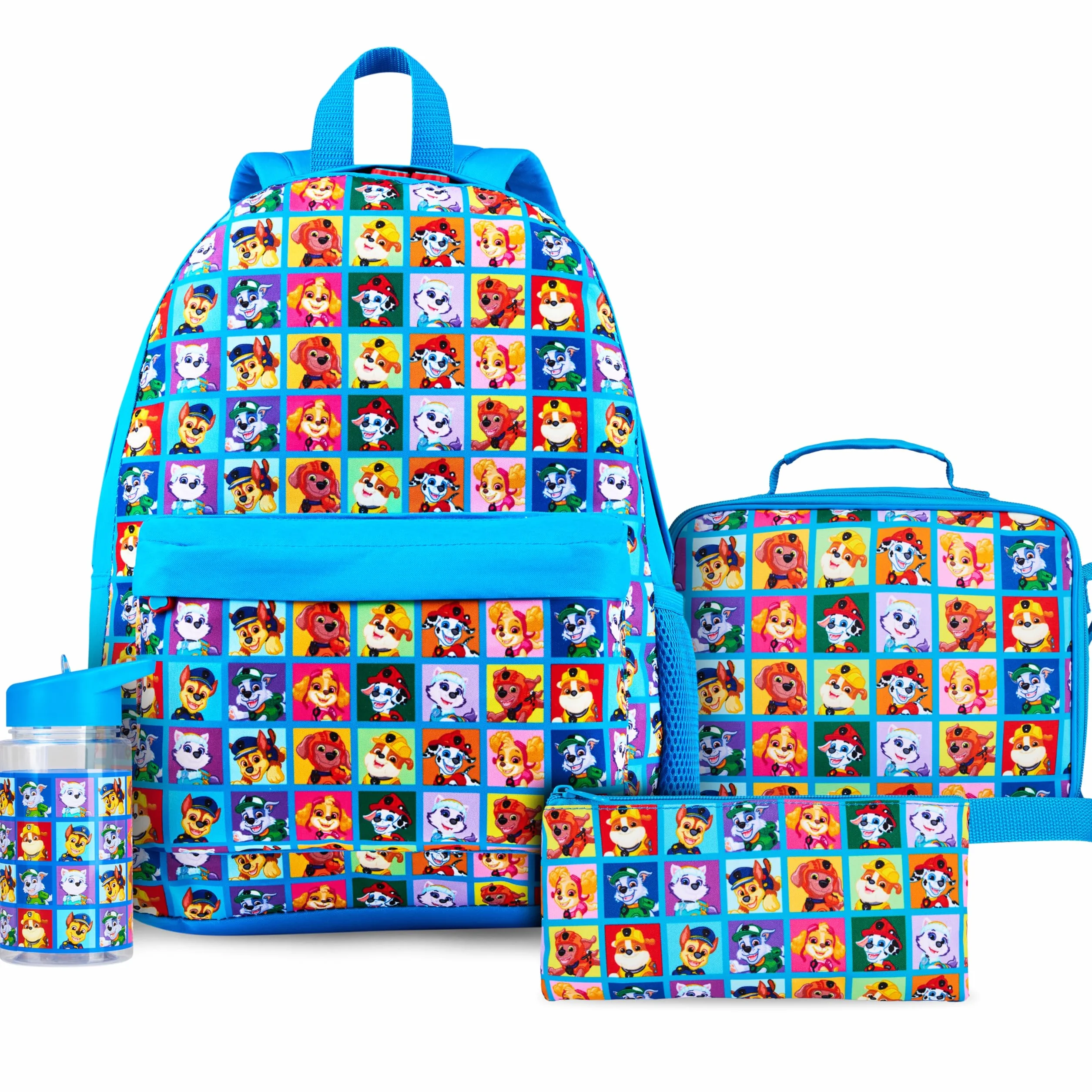 Paw Patrol Mochila Escolar Niña Niño Set Bolsa Infantil Guarderia Preecolar con Botella Agua Estuche Niño Bolsa Almuerzo Chase Skye