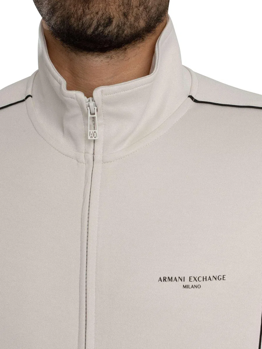 Armani Exchange Long Sleeve Side Logo Zip Closure Sudadera Hombre (Pack de 1)