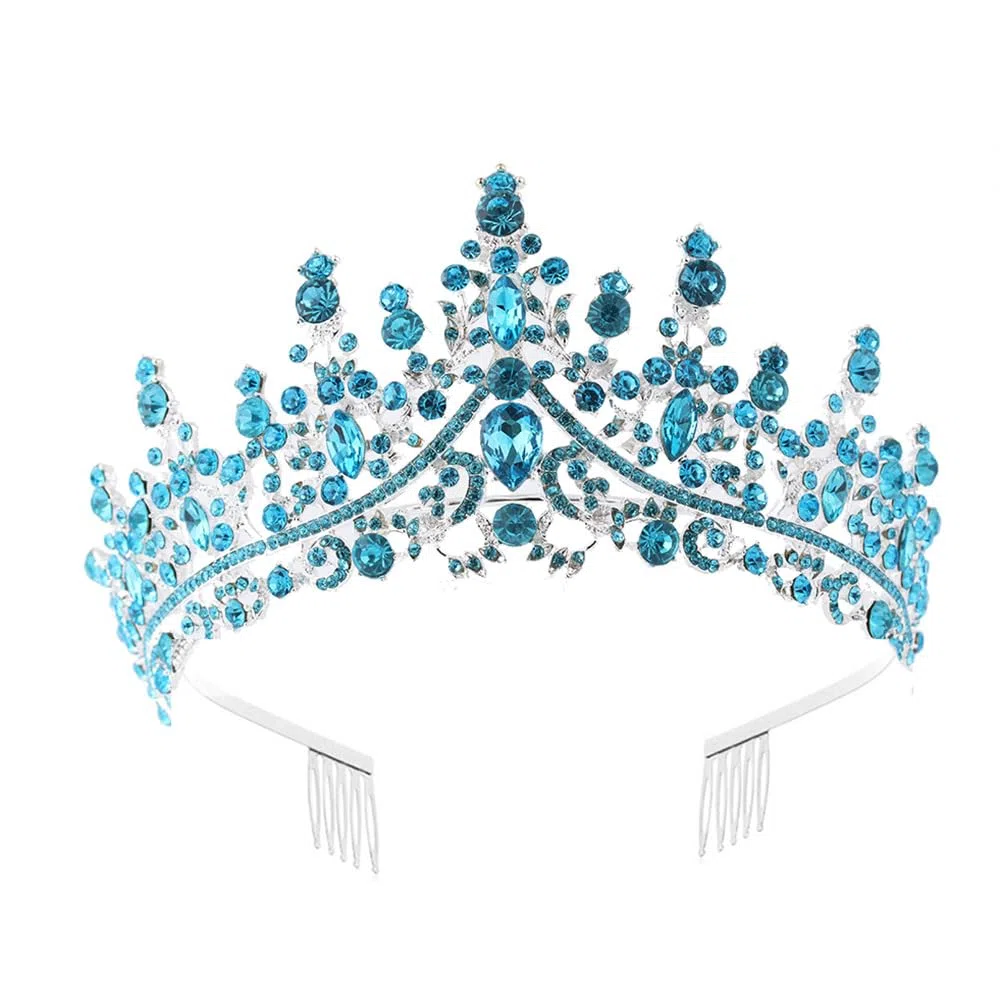 Tiara de cristal para boda, novia, diamantes de imitación, corona de pelo, corona de princesa, diadema para bodas, compromisos, cumpleaños, fiestas, concurso de belleza, actuaciones en escenarios,